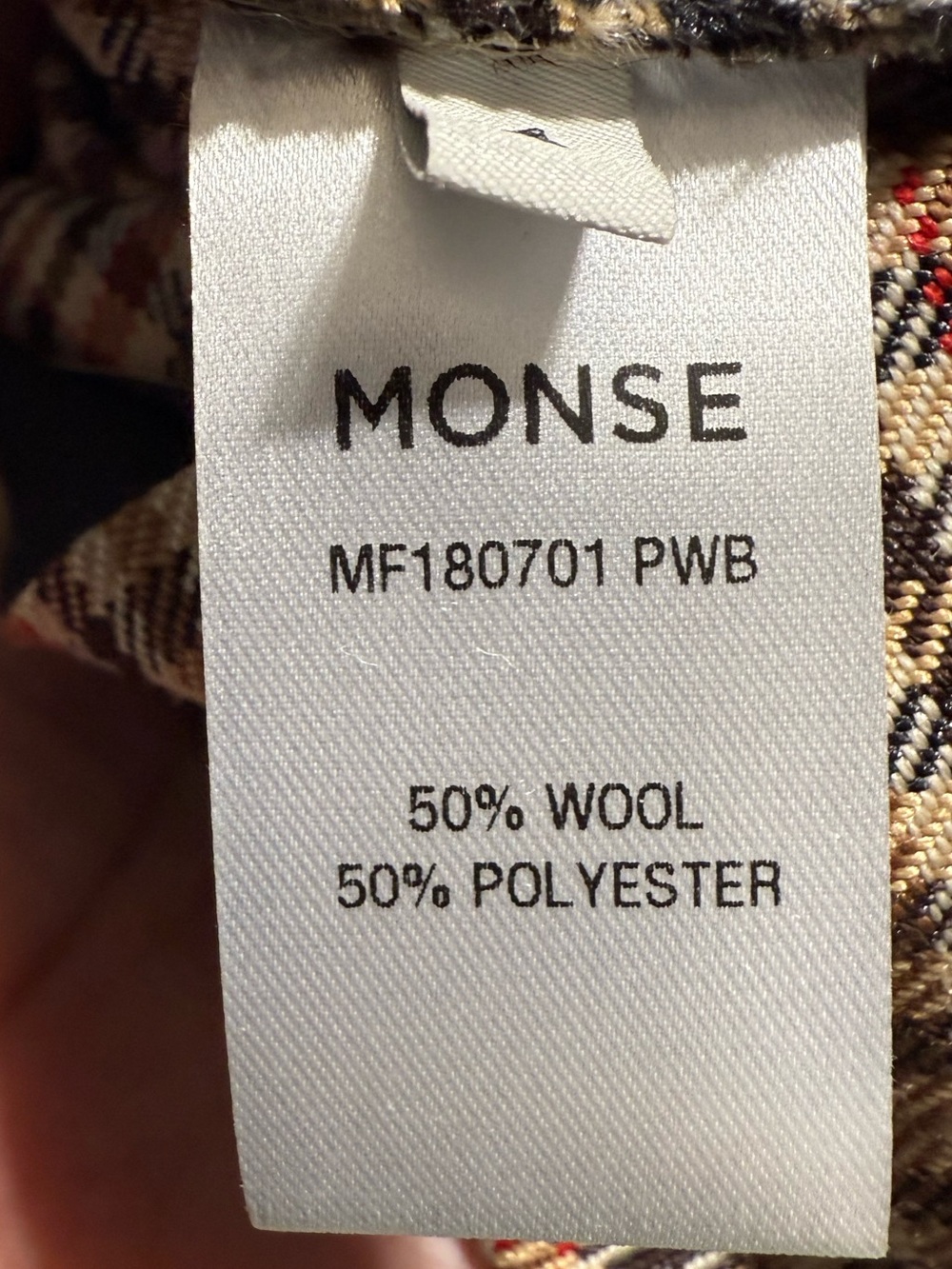MONSE Brown Checked Cropped Ankle Pants - Picture 6 of 7
